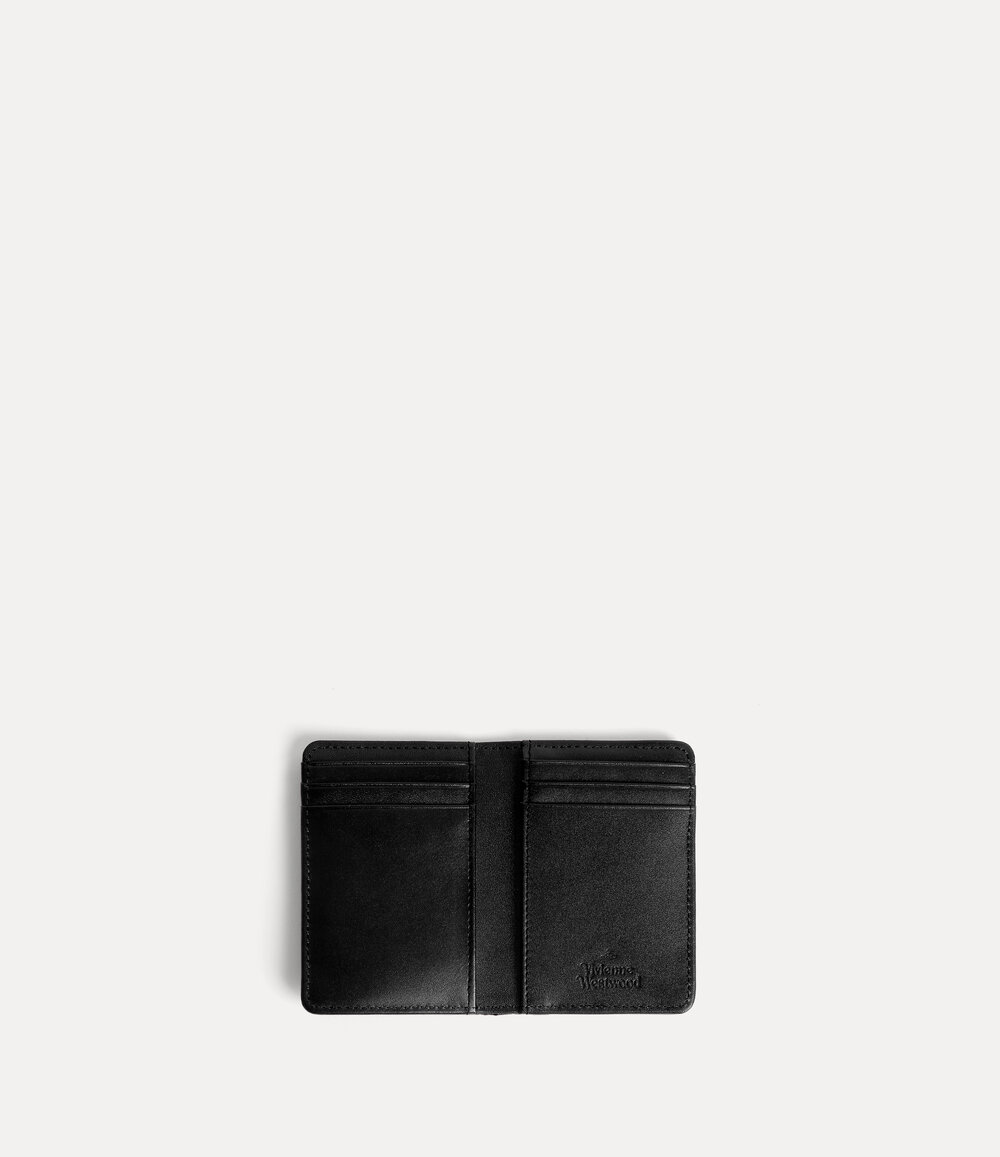 Vivienne Westwood Flap Card Holder in Black, view 3