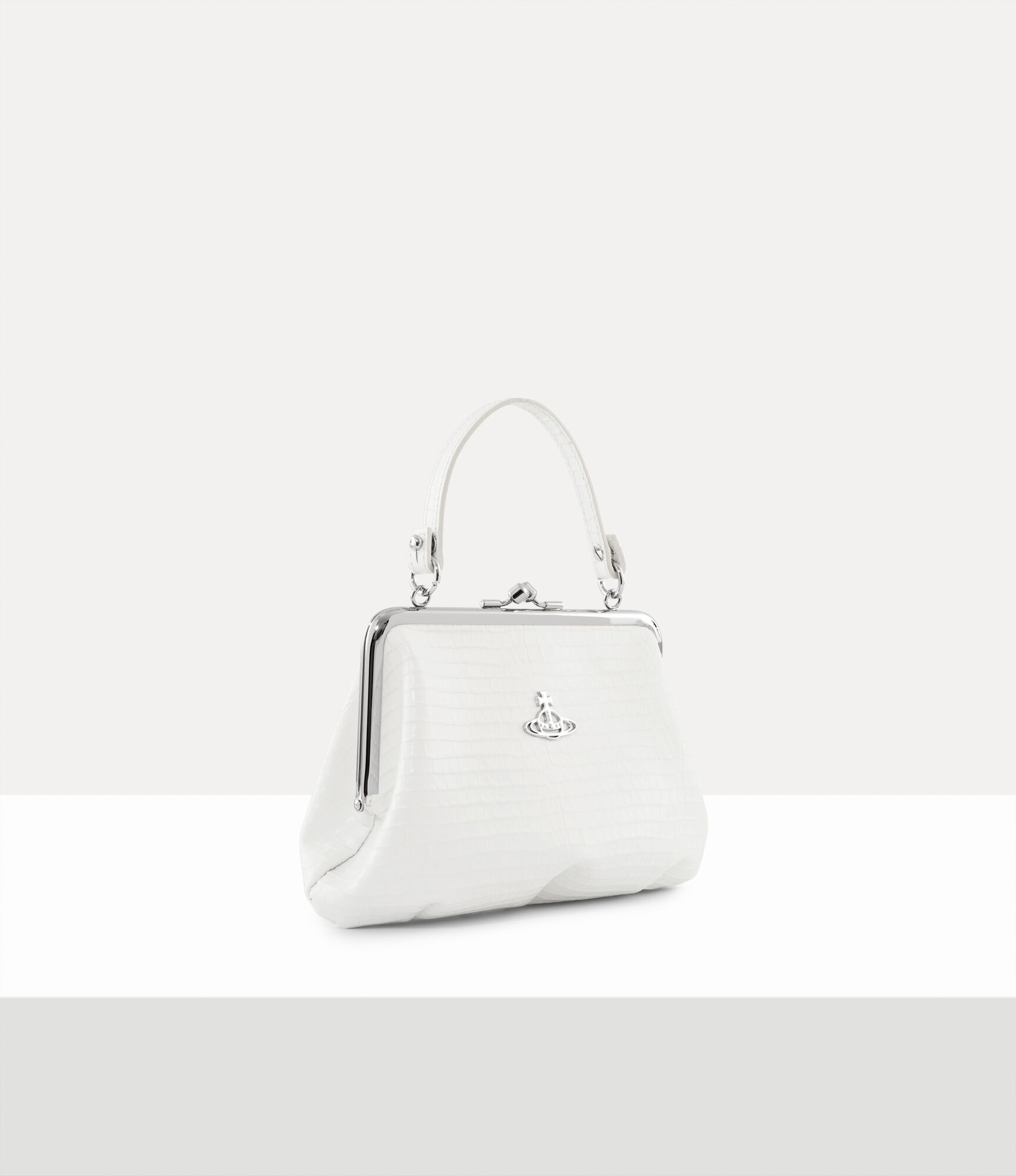 ViVienne Westwood hand bag white ホワイト White Granny Frame Bag by Vivienne Westwood on Sale