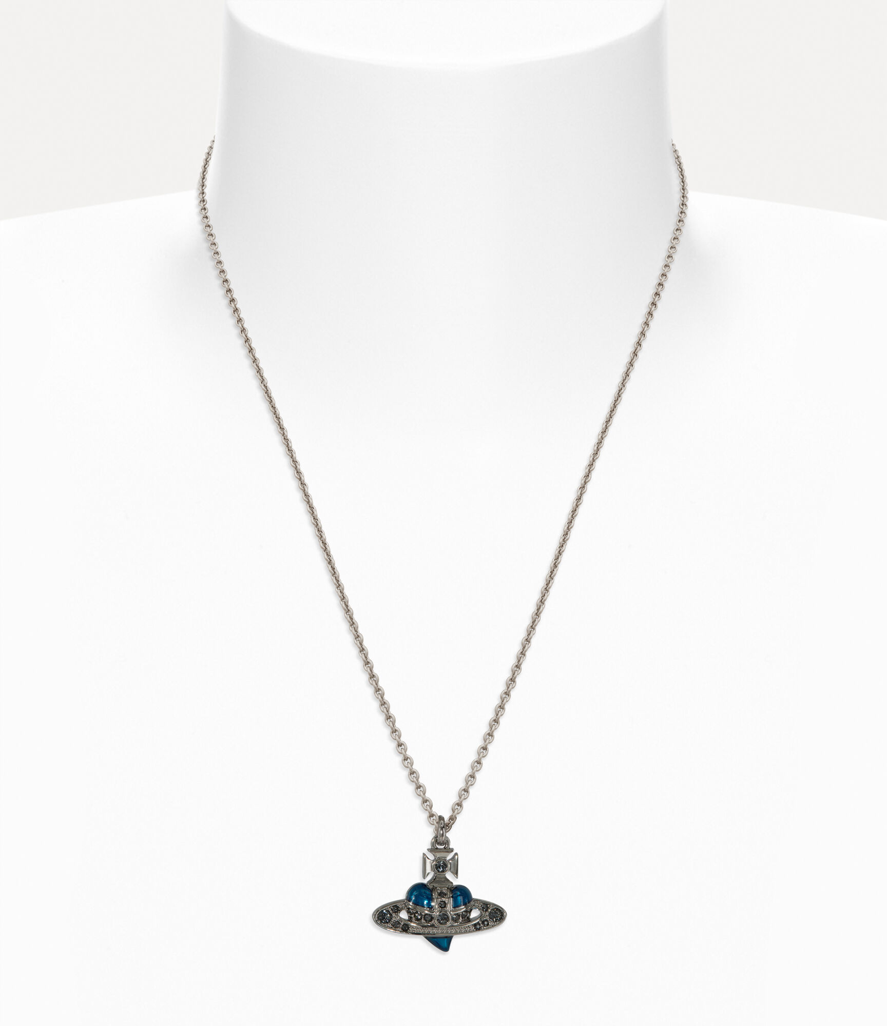 Man. Diamante Heart Pendant Necklace  large image number 2