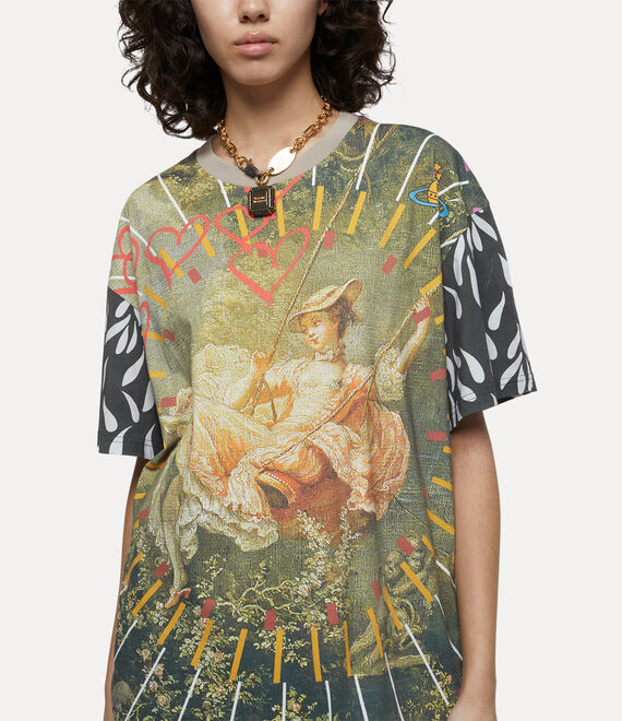 Women's T-shirt With Orb Chain Motif by Vivienne Westwood