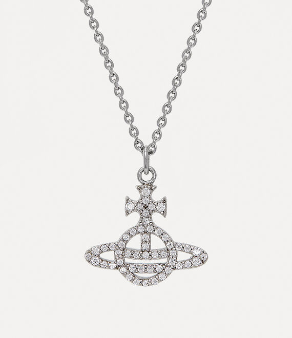Calliope Pendant Necklace in PLATINUM-WHITE-CZ | Vivienne Westwood®