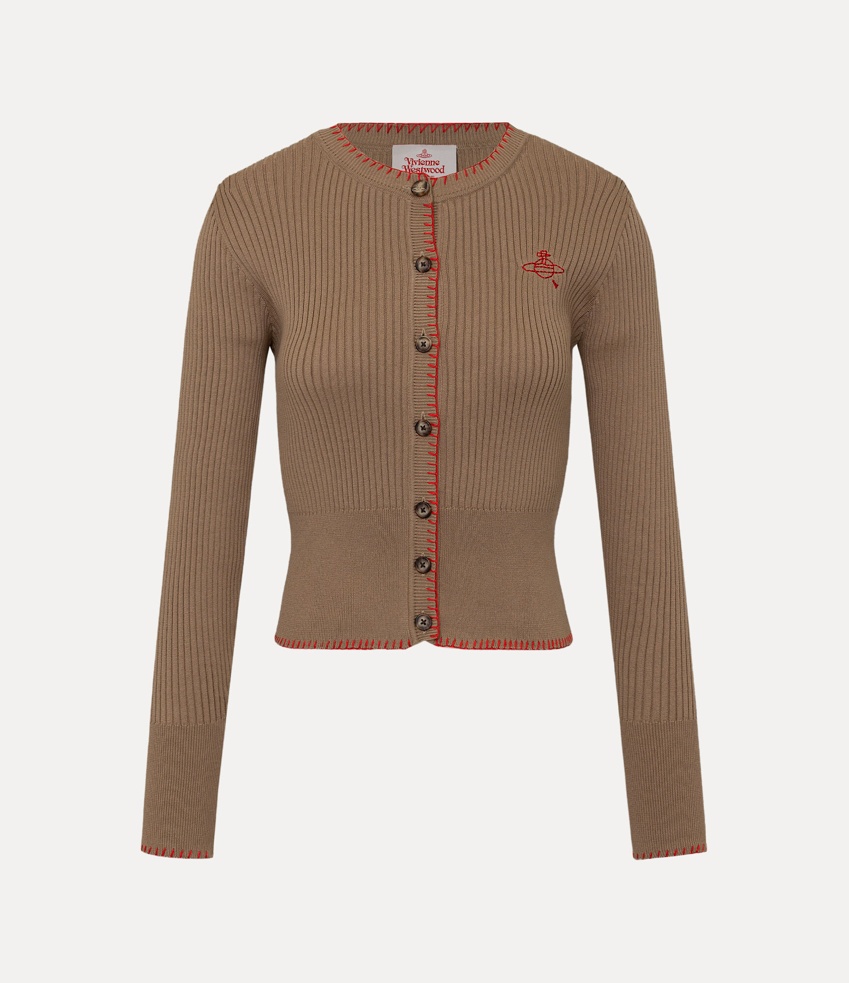 Blanket Stitch Rib Cardigan