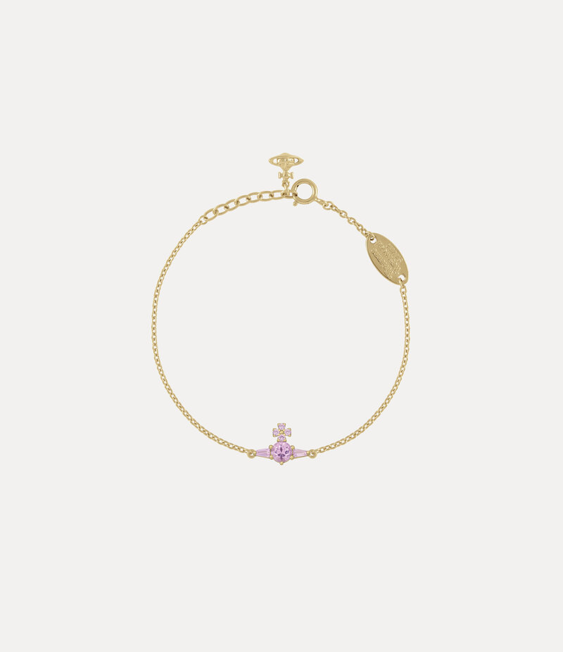 Vivienne Westwood Ofelia Bracelet in Gold Lavender Cz