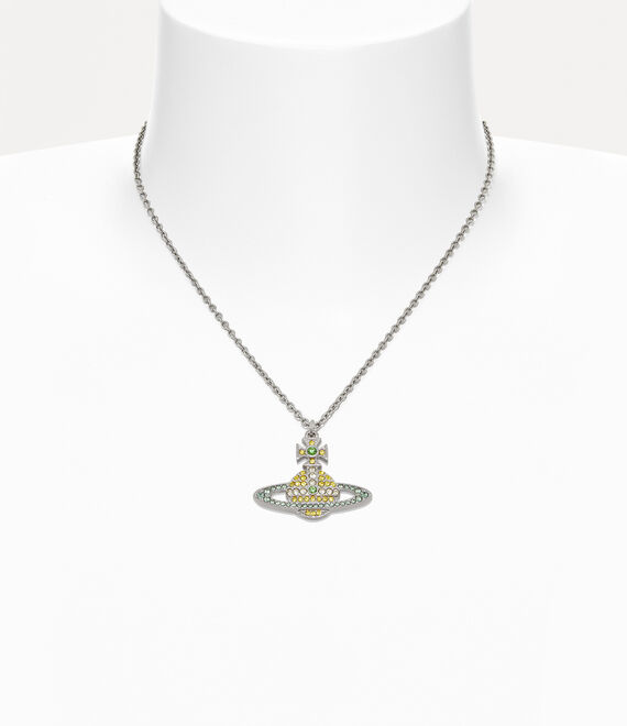 Kika Pendant Necklace in PLATINUM-TOPAZ-ERINITE-JONQUIL-PERIDOT-Crystal ...