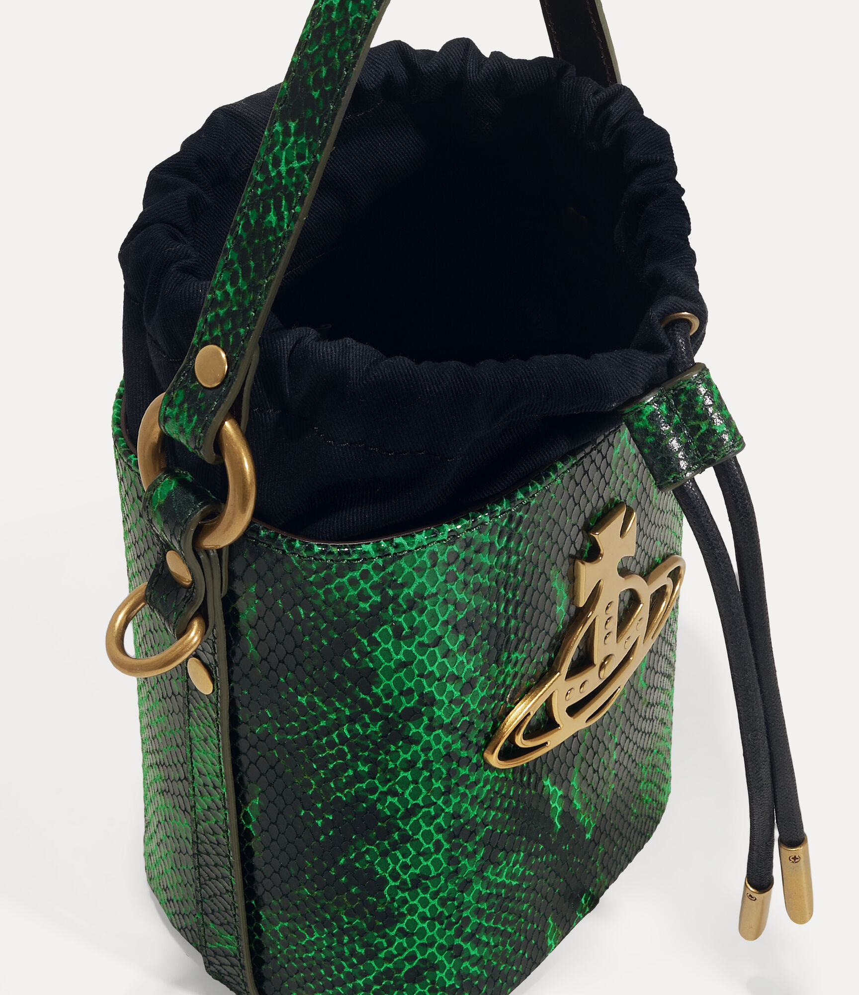 Daisy Drawstring Bucket Bag in GREEN | Vivienne Westwood®