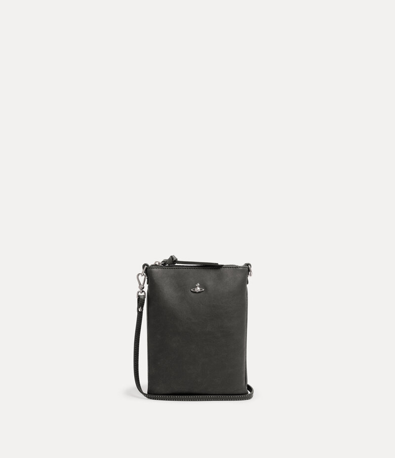 Vivienne Westwood Slim Squire Crossbody in Off Black