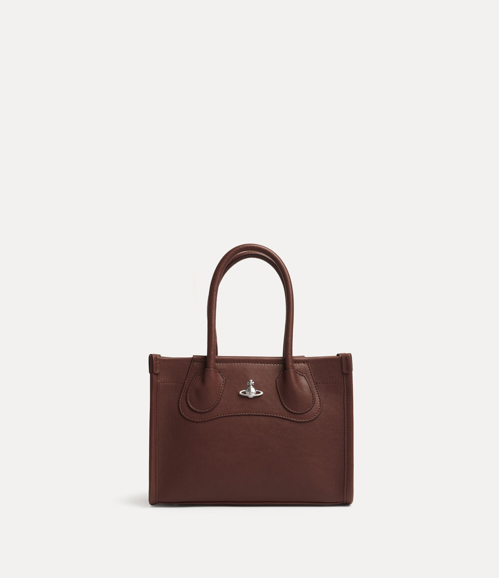 Vivienne Westwood Troy Small Tote Crossbody in chestnut