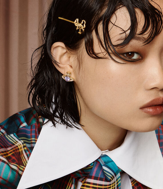 Ariella Earrings in GOLD-ROSE-OPAL-VINTAGE-ROSE-Crystal-LAVENDER