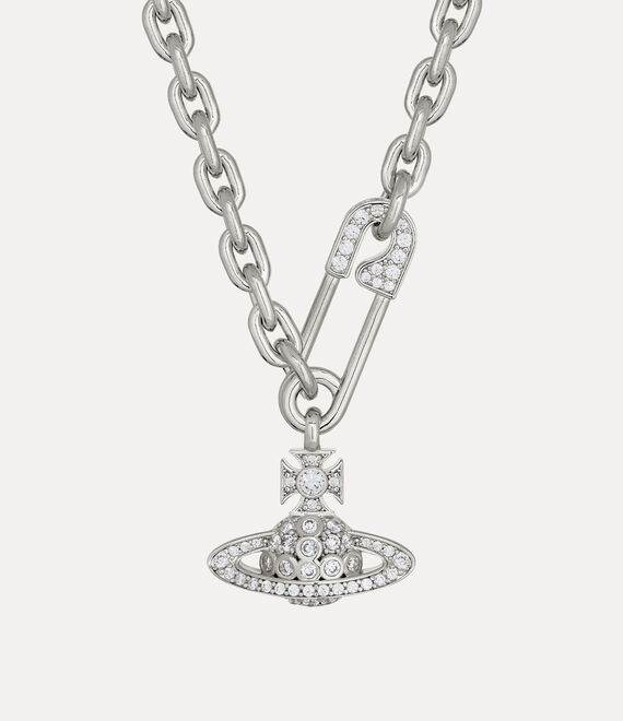 Vivienne Westwood Lucrece Large Necklace Silver Cubic Zirconia Women