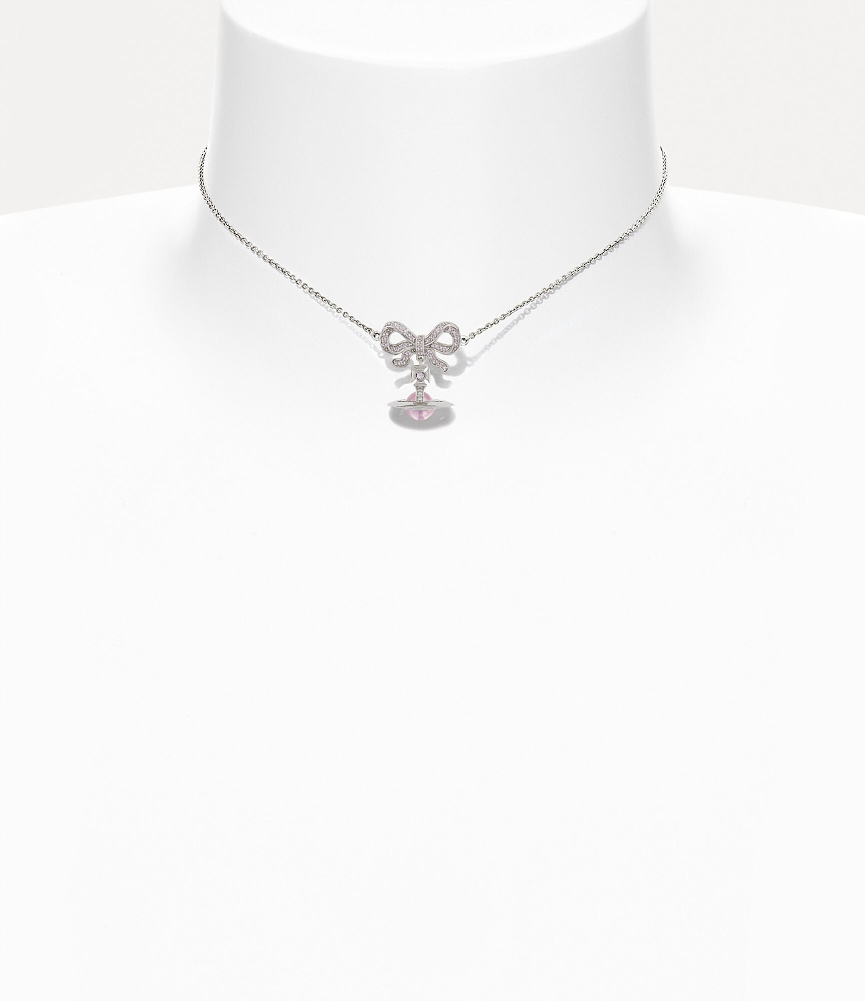 Vivienne Westwood Octavie Choker Platinum-pink-pink-cz Platinum