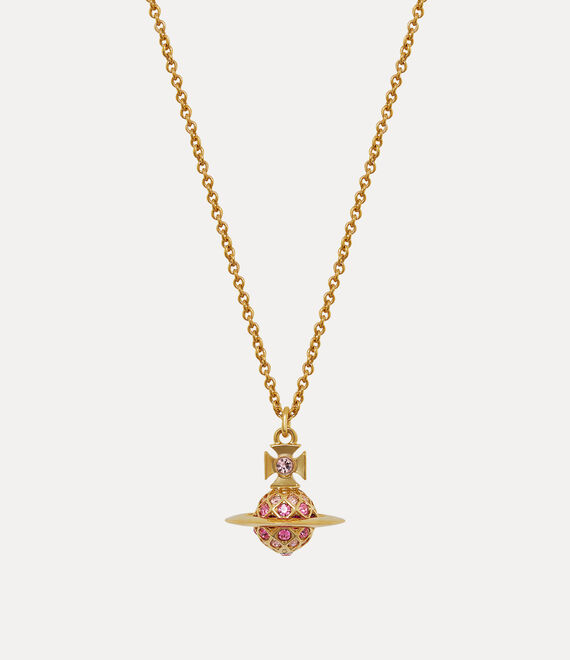 Willa Small Pendant Necklace in GOLD-LIGHT-ROSE-ROSE-FUCHSIA-Crystal ...