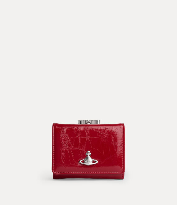Vivienne Westwood Small Frame Wallet Naplak Leather Red One Size Women