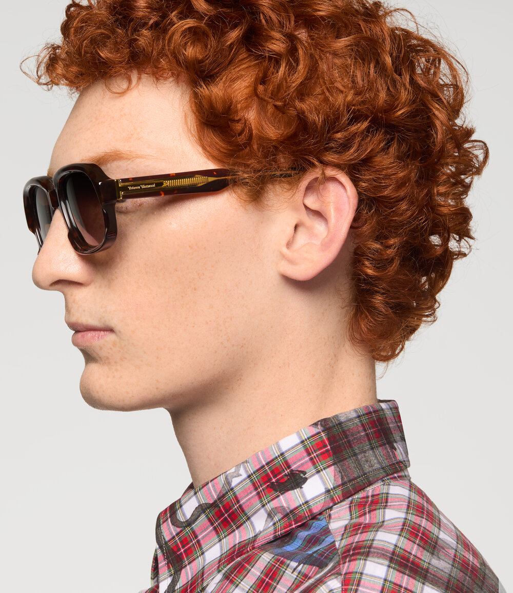 Vivienne Westwood Claude Sunglasses in Brown, view 5