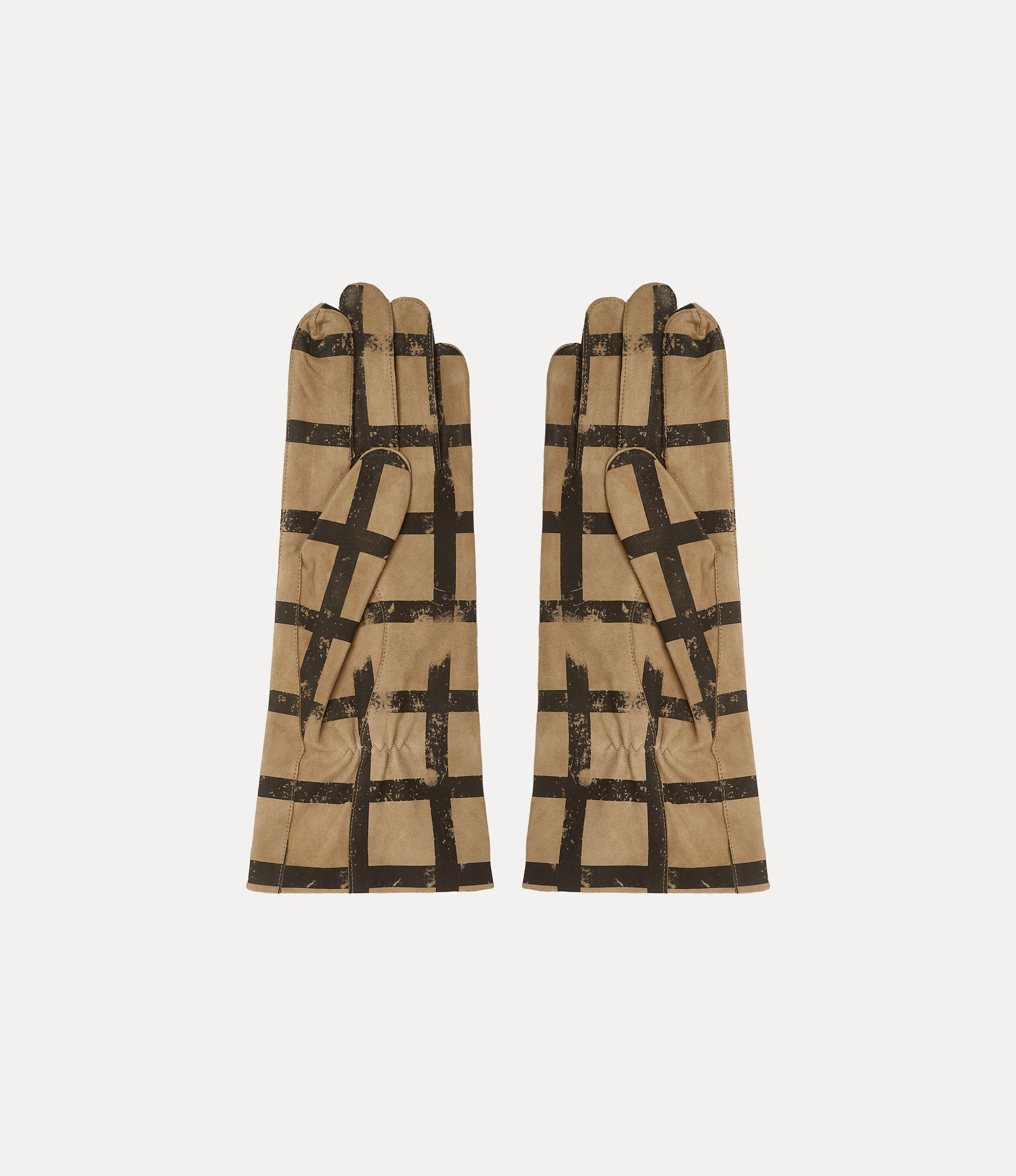 Check Leather Gloves  large image number 2