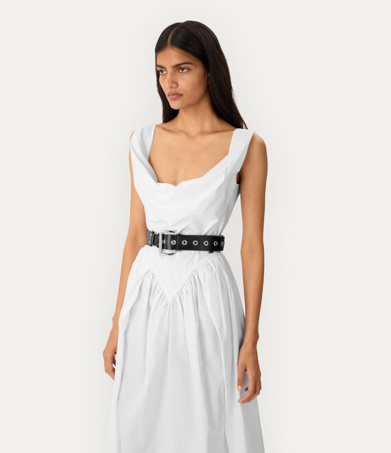 Vivienne Westwood | Sunday Dress | Compact Poplin | White | Women Vivienne Westwood | Sunday Dress | Compact Poplin | White | Women