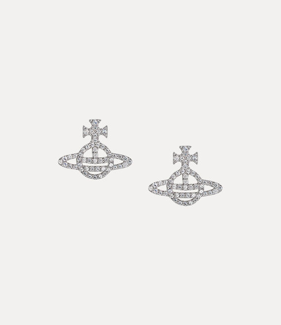 Vivienne Westwood Calliope Earrings In Platinum-white-cz