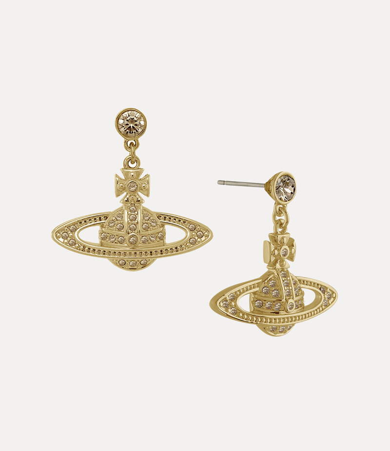 Vivienne Westwood Mini Bas Relief Drop Earrings in Gold
