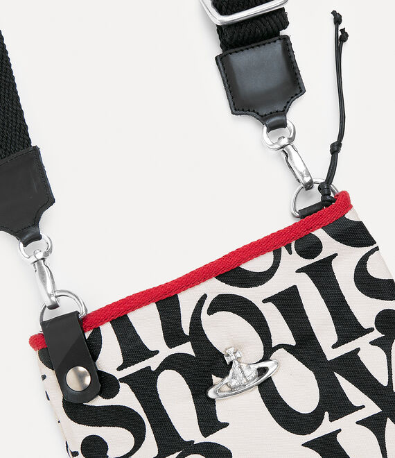 Jones Square Crossbody Bag in BLACK-WORDS | Vivienne Westwood®