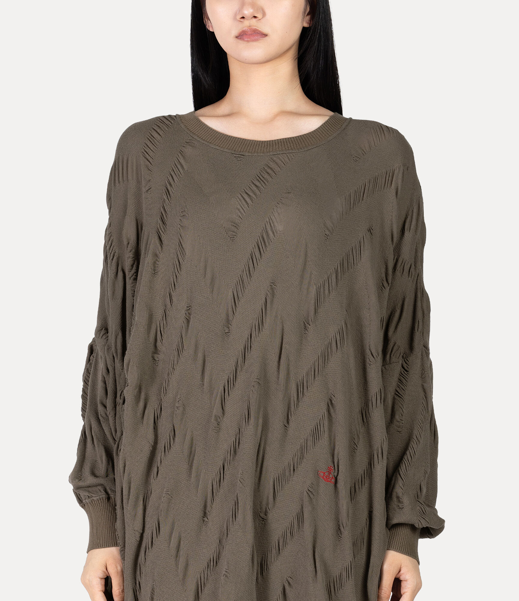 Zigzag See Through Drape Dress  large image number 4
