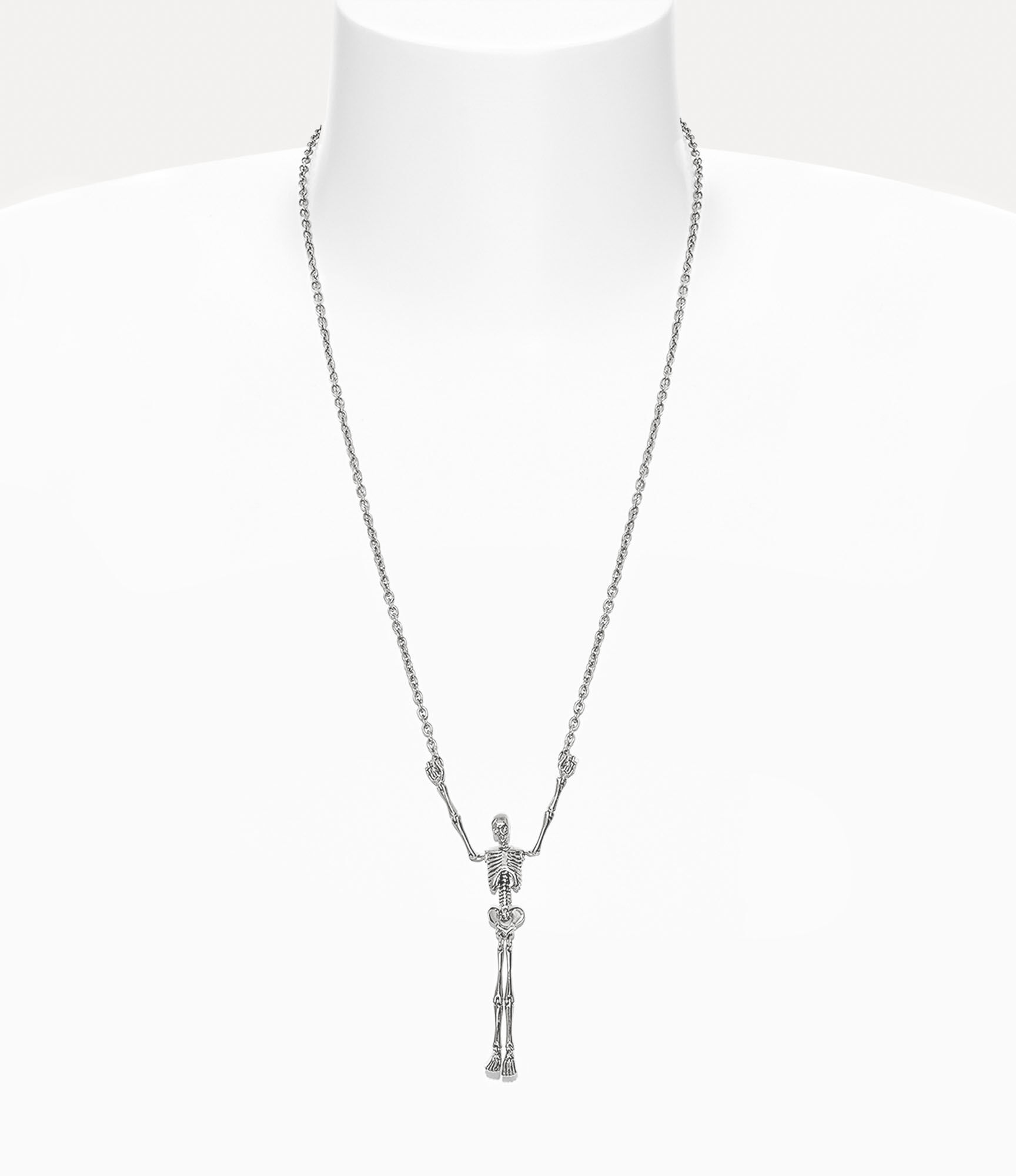 Skeleton Long Necklace in Palladium-Black | Vivienne Westwood®