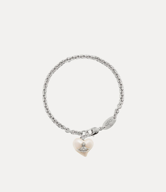 Shop Vivienne Westwood Sheryl Bracelet In Platinum-creamrose-pearl