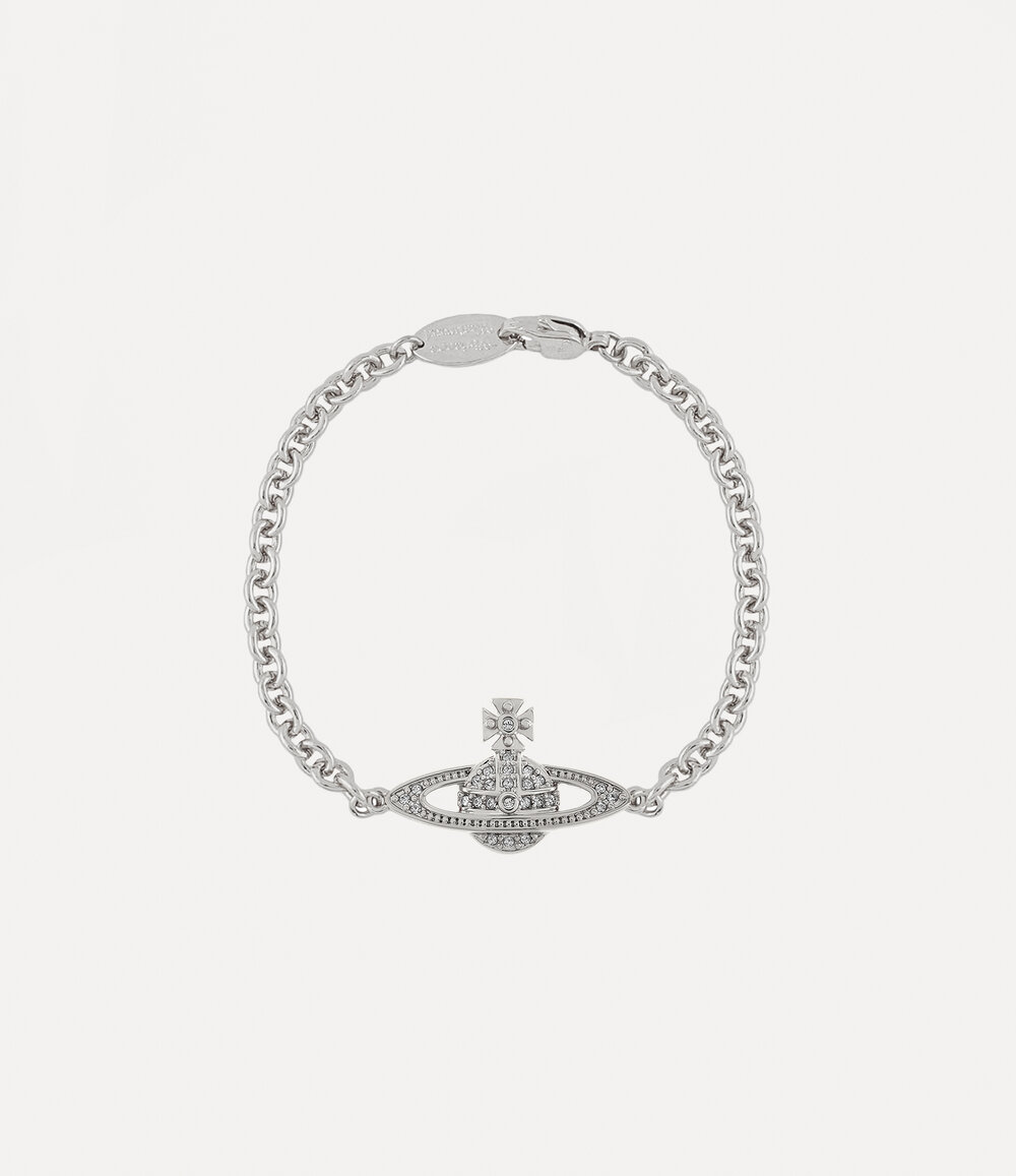 Vivienne Westwood Man. Mini Bas Relief Chain Bracelet in silver