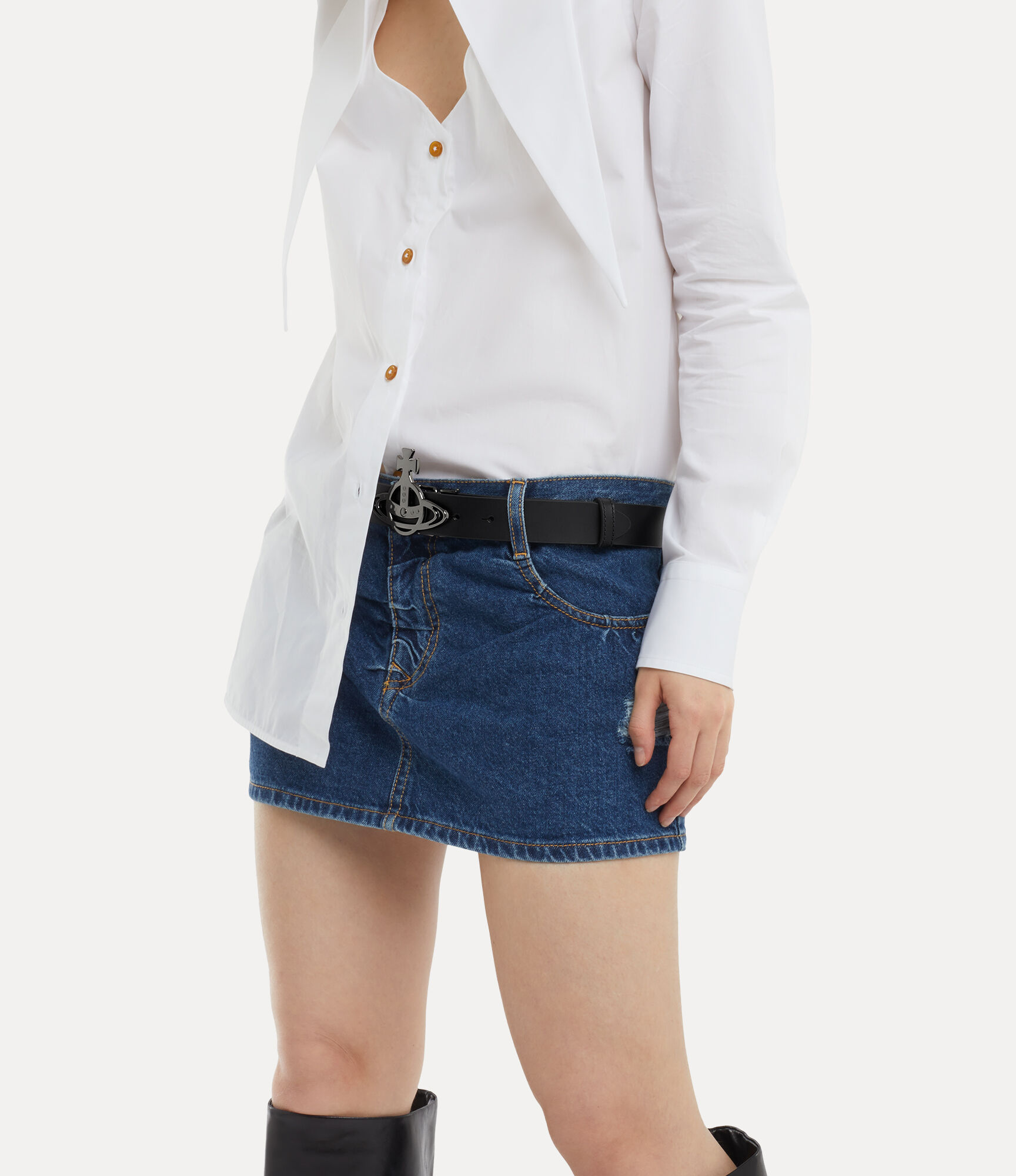 Line orb buckle belt / gunmetal  large image number 3