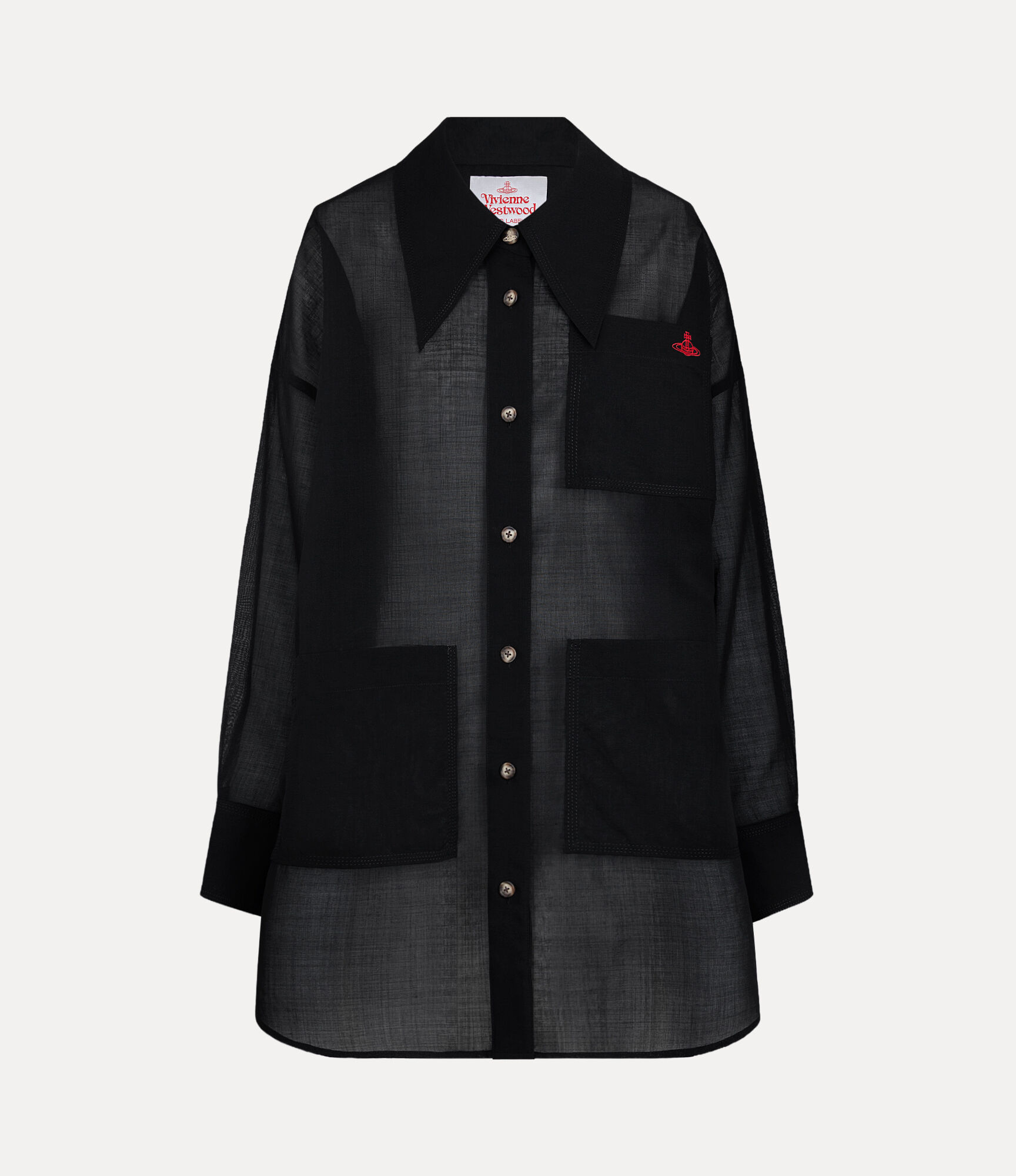 Sheer Wool Oversized Shirt  large image number 1