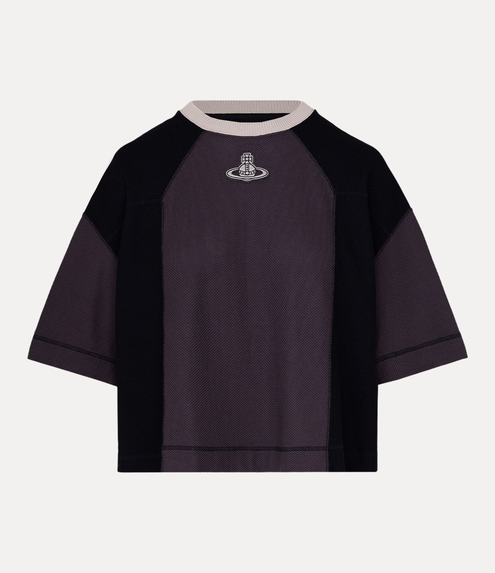 Mesh Jersey Blocking Top