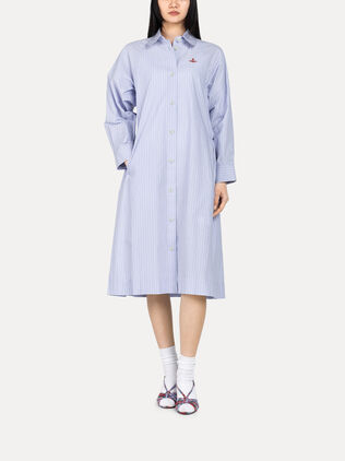 Organic Cotton Washer Waist Gathered A-Line Shirt Dress