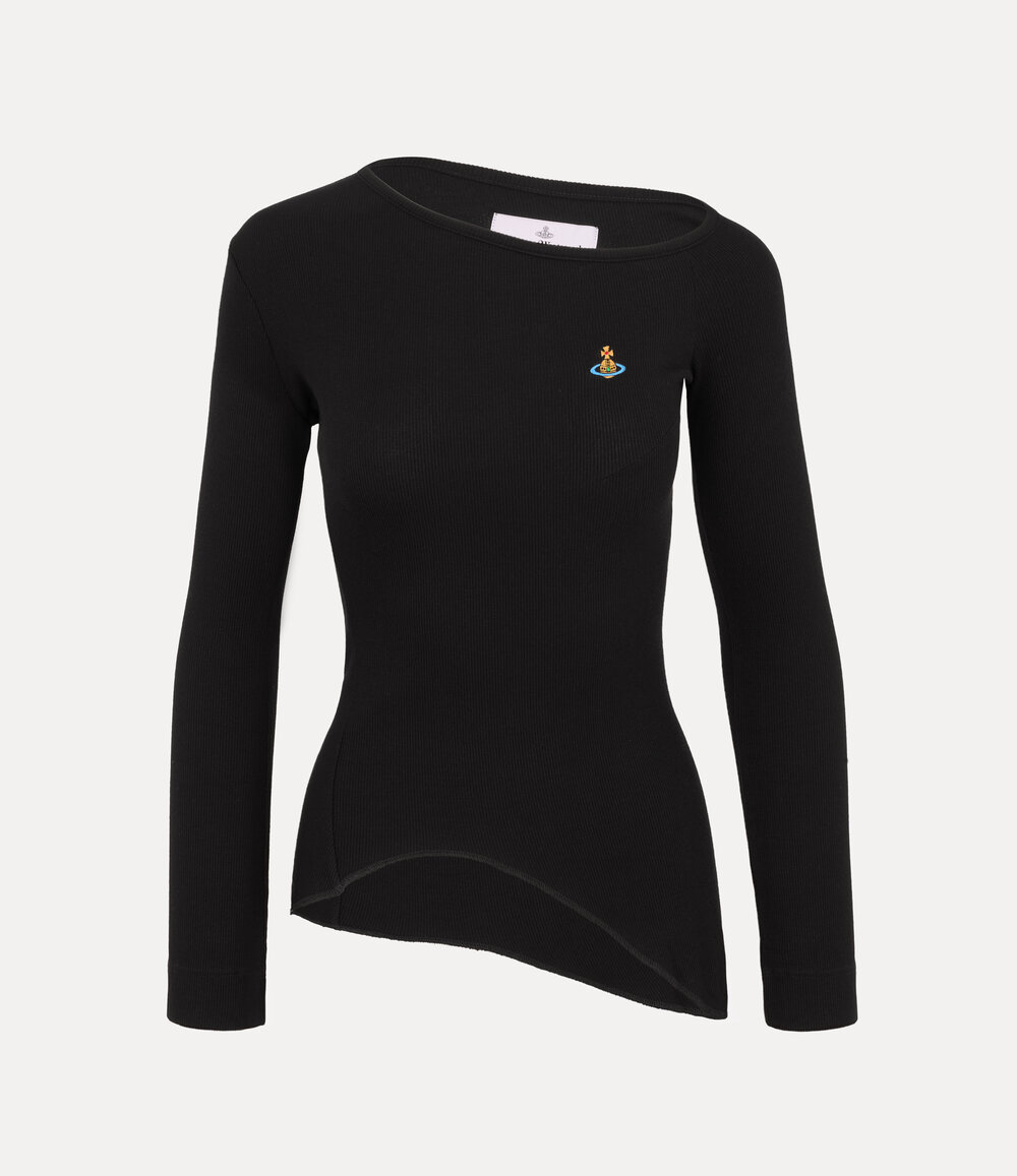 Vivienne Westwood Long Sleeve Orgy Shoulder T-shirt in black