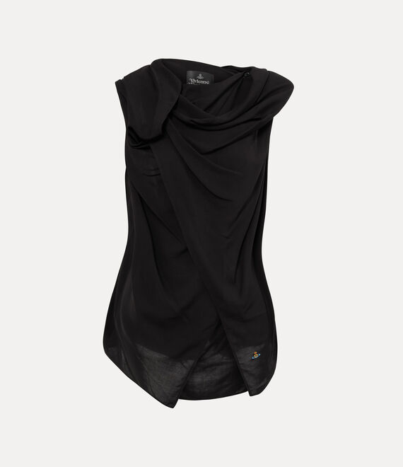 Vivienne Westwood Cross Over Top Fetzen Black 48 Women