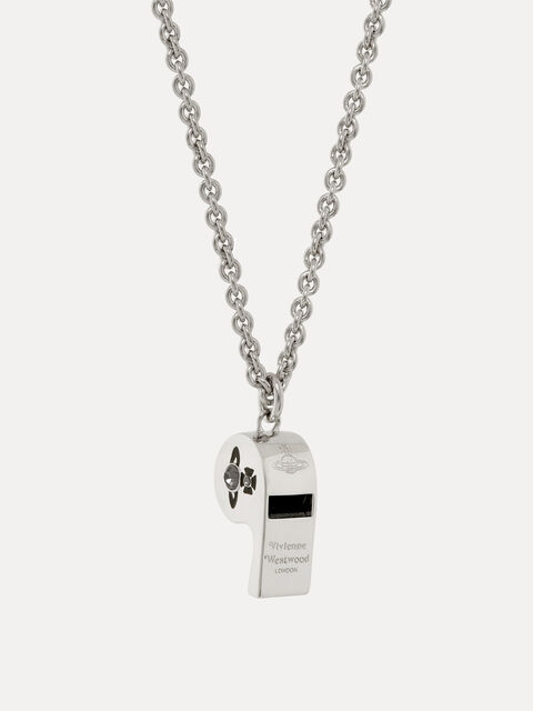 Man. Whistle Long Pendant Necklace 