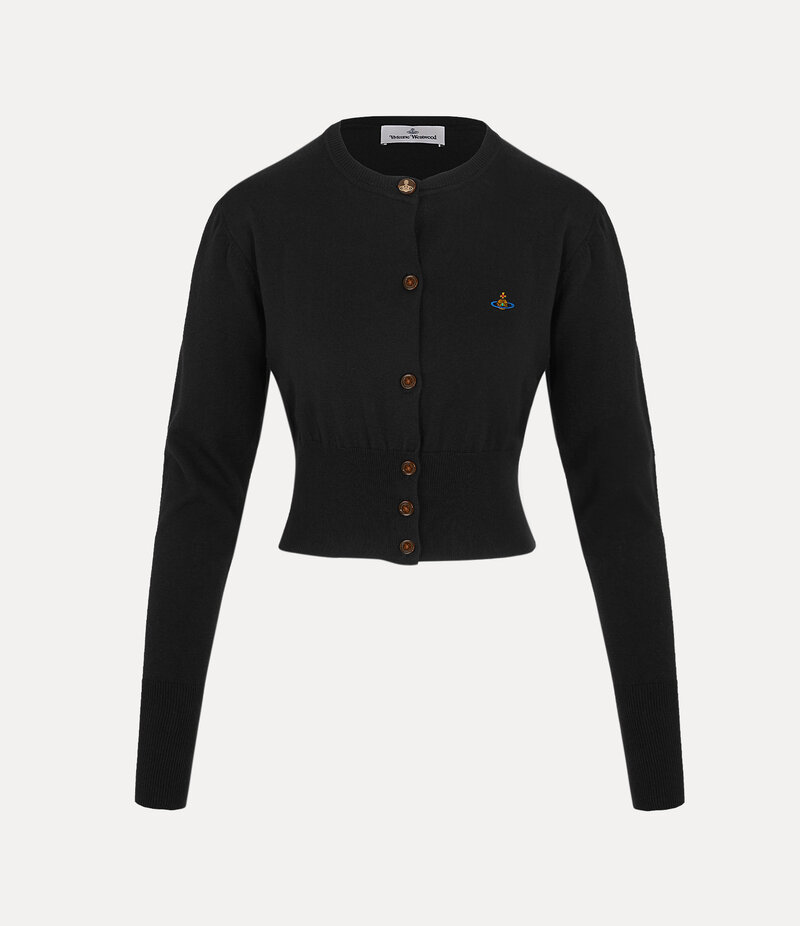 Vivienne Westwood Bea Cropped Cardigan in Black