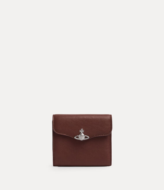 Vivienne Westwood Hunter Flap Wallet Supple Leather Chestnut One Size Women
