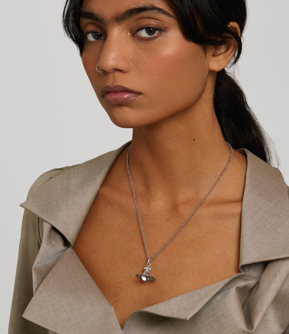 Vivienne Westwood New Tiny Orb Pendant Necklace in Silver, view 2