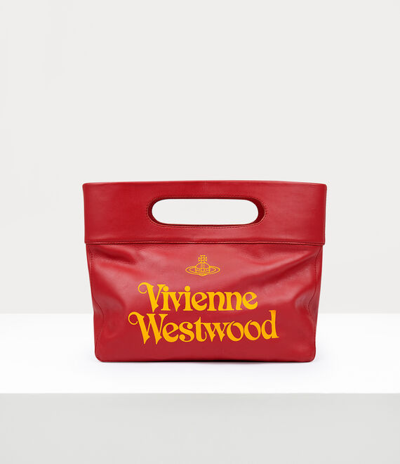 Shop Vivienne Westwood Carrie Clutch In Red-yellow