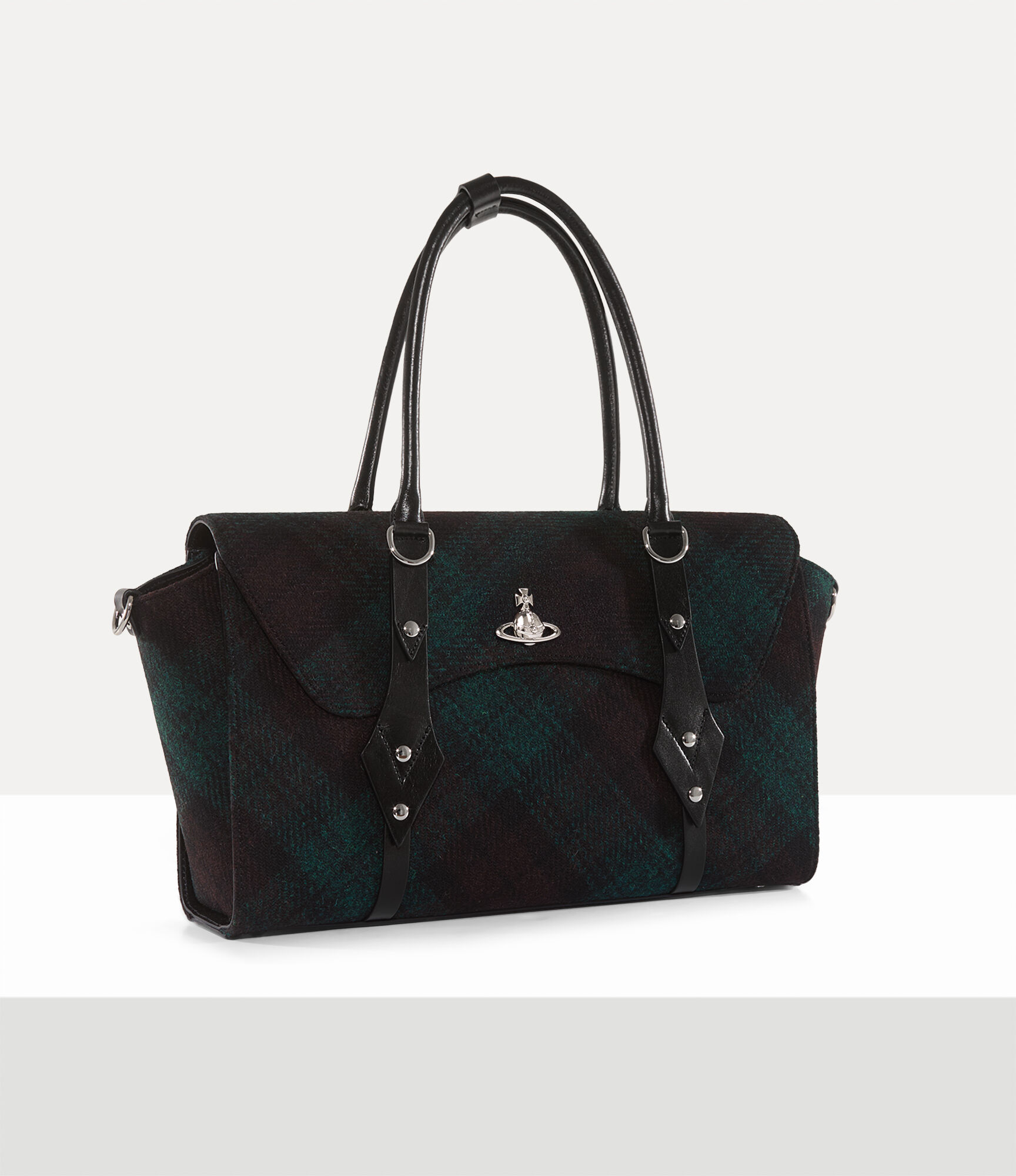 Bettina Medium Handbag in DARK-CHECK | Vivienne Westwood®