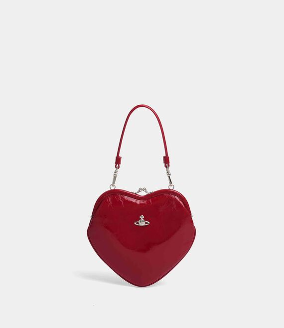 Vivienne Westwood Belle Heart Frame Purse Naplak Leather Red One Size Women
