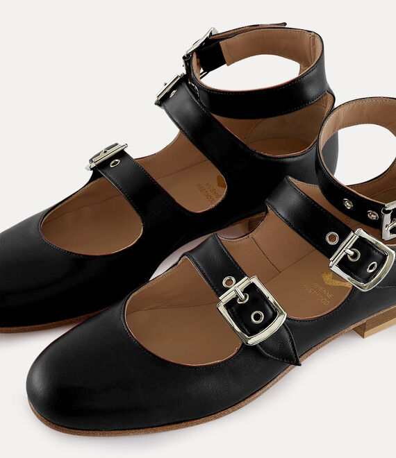 Roman Three-Strap Sandal in BLACK Vivienne Westwood®