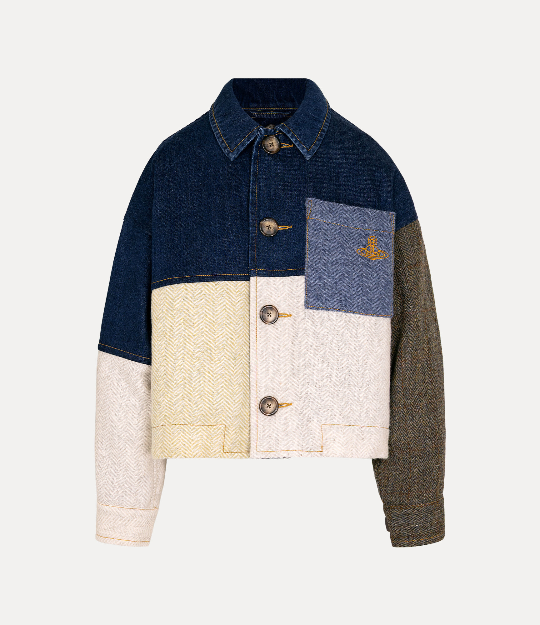 Harris Tweed Denim Liner Jacket