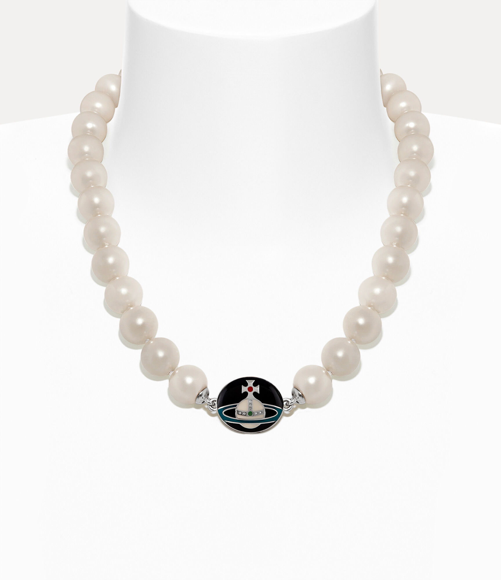 LARGE PEARL AND CRYSTAL PENDANT NECKLACE - Calisa Designs