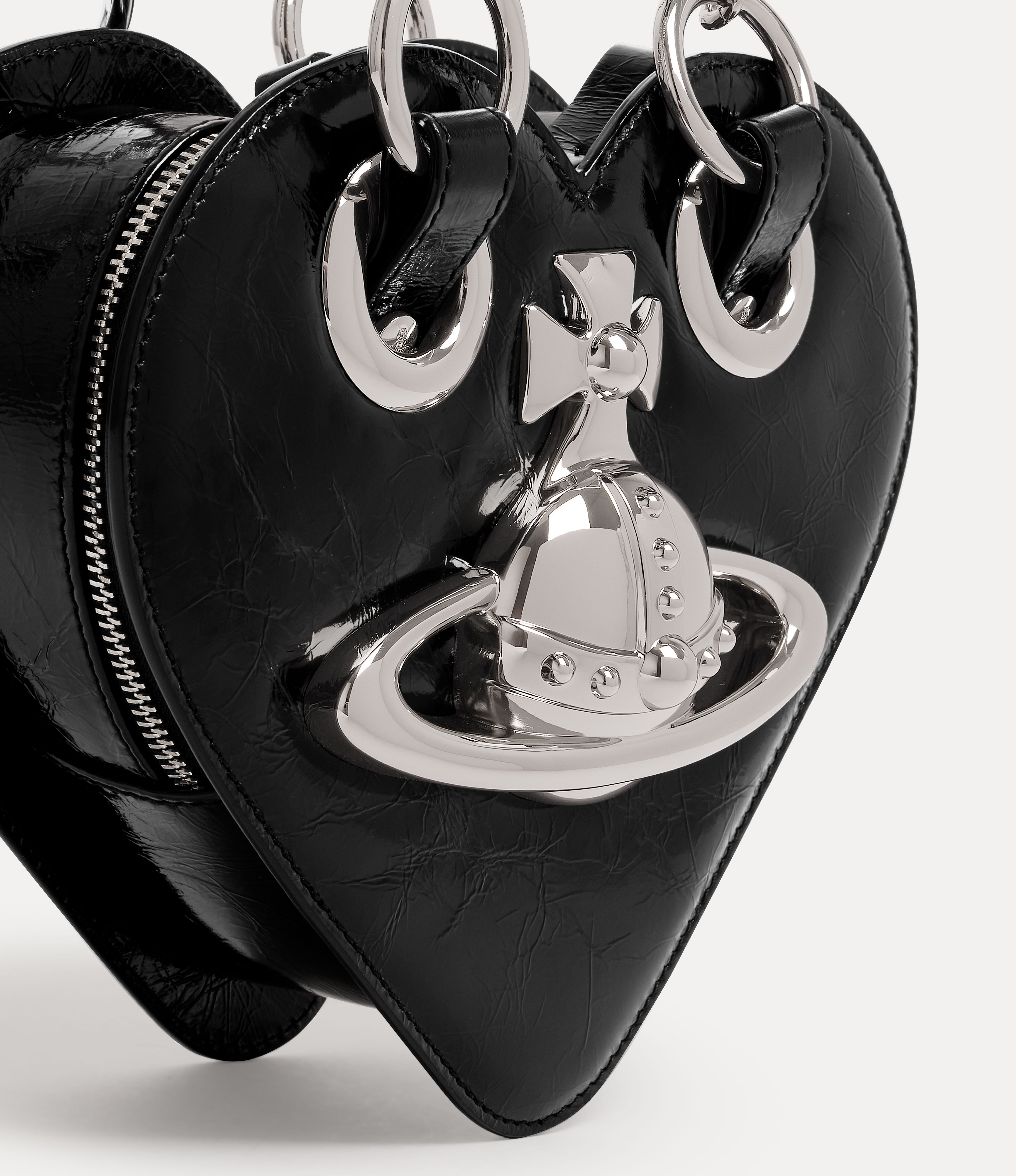 Juliet Heart Chain Bag in BLACK | Vivienne Westwood®