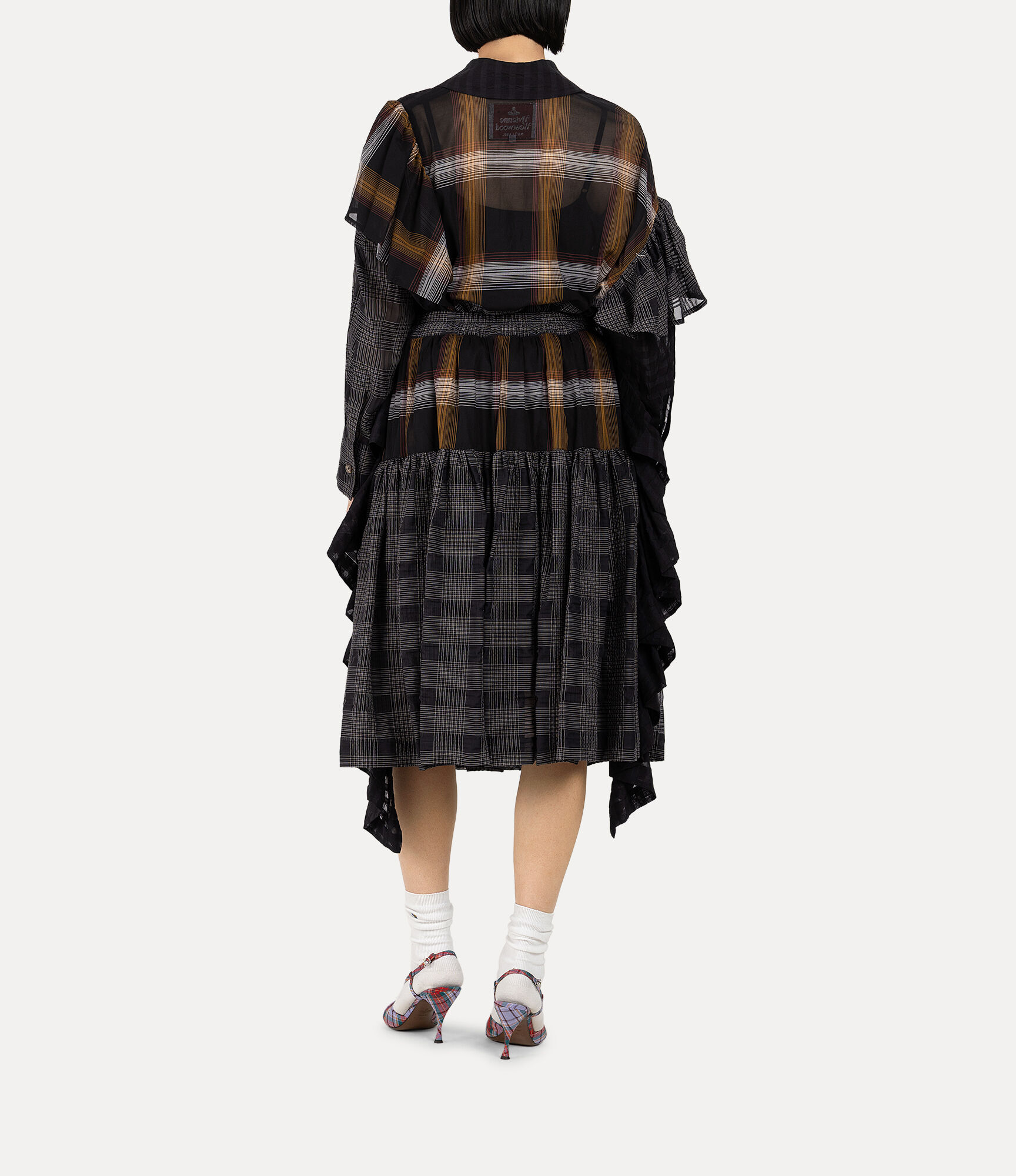 Orb Jacquard Detachable Lace Shirt in BLACK | Vivienne Westwood®