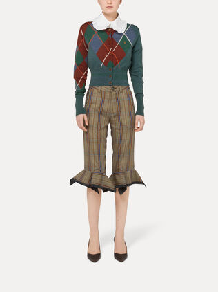 Argyle Cropped Cardigan