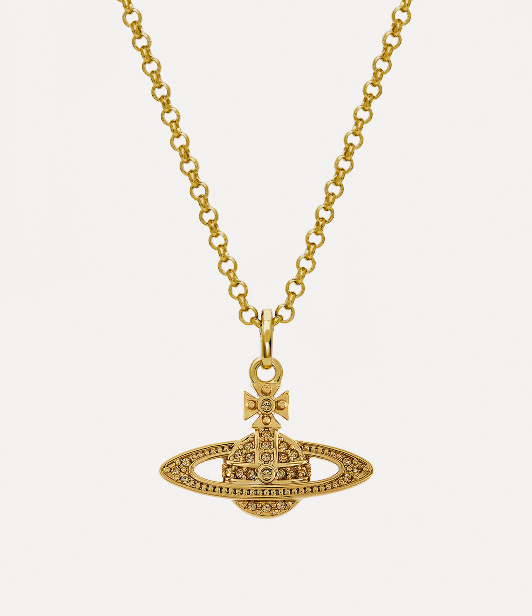 Mini Bas Relief Pendant Necklace in GOLD-Light-Colorado-Topaz