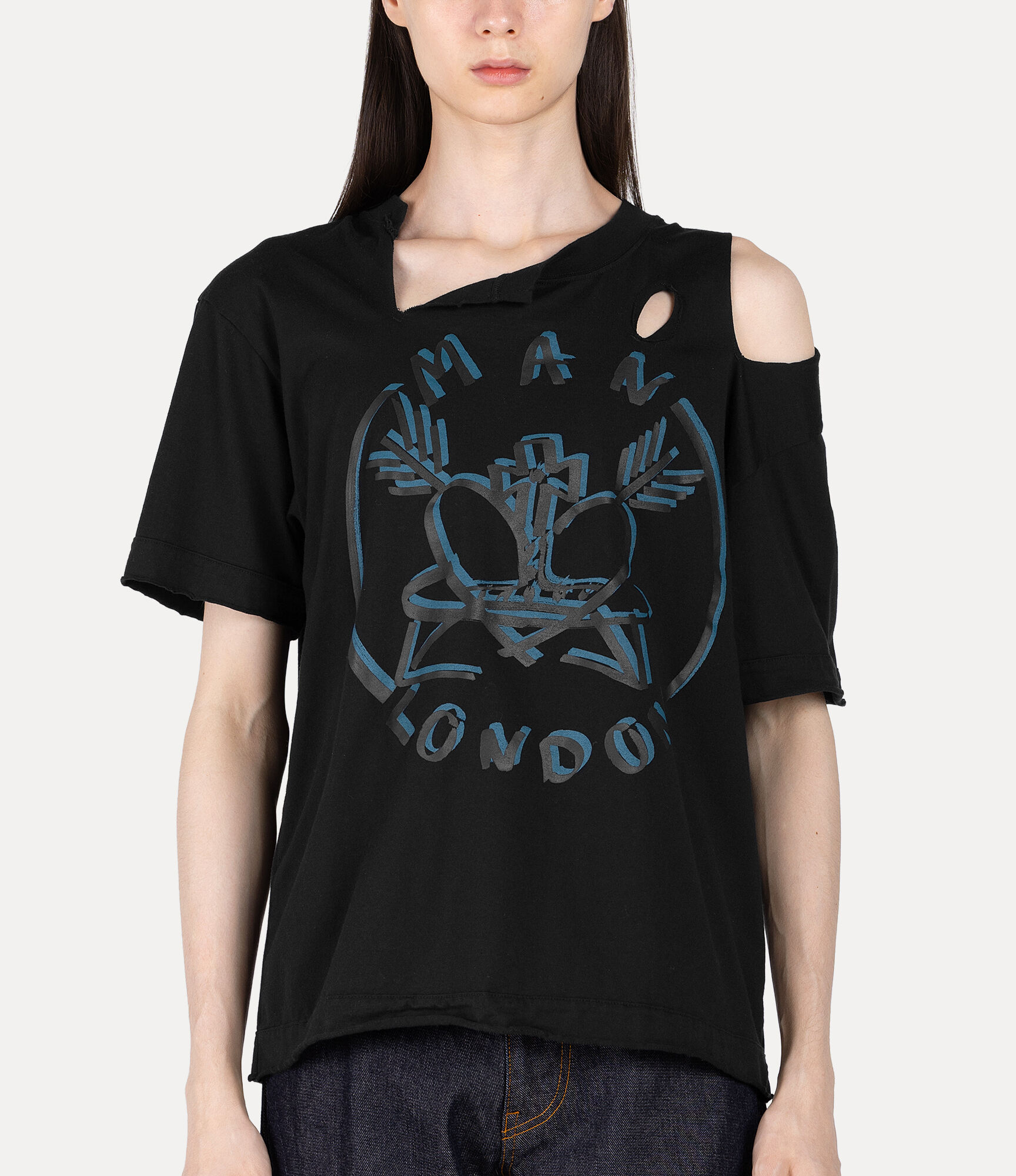 Patchwork Slit t-shirt in BLACK | Vivienne Westwood®