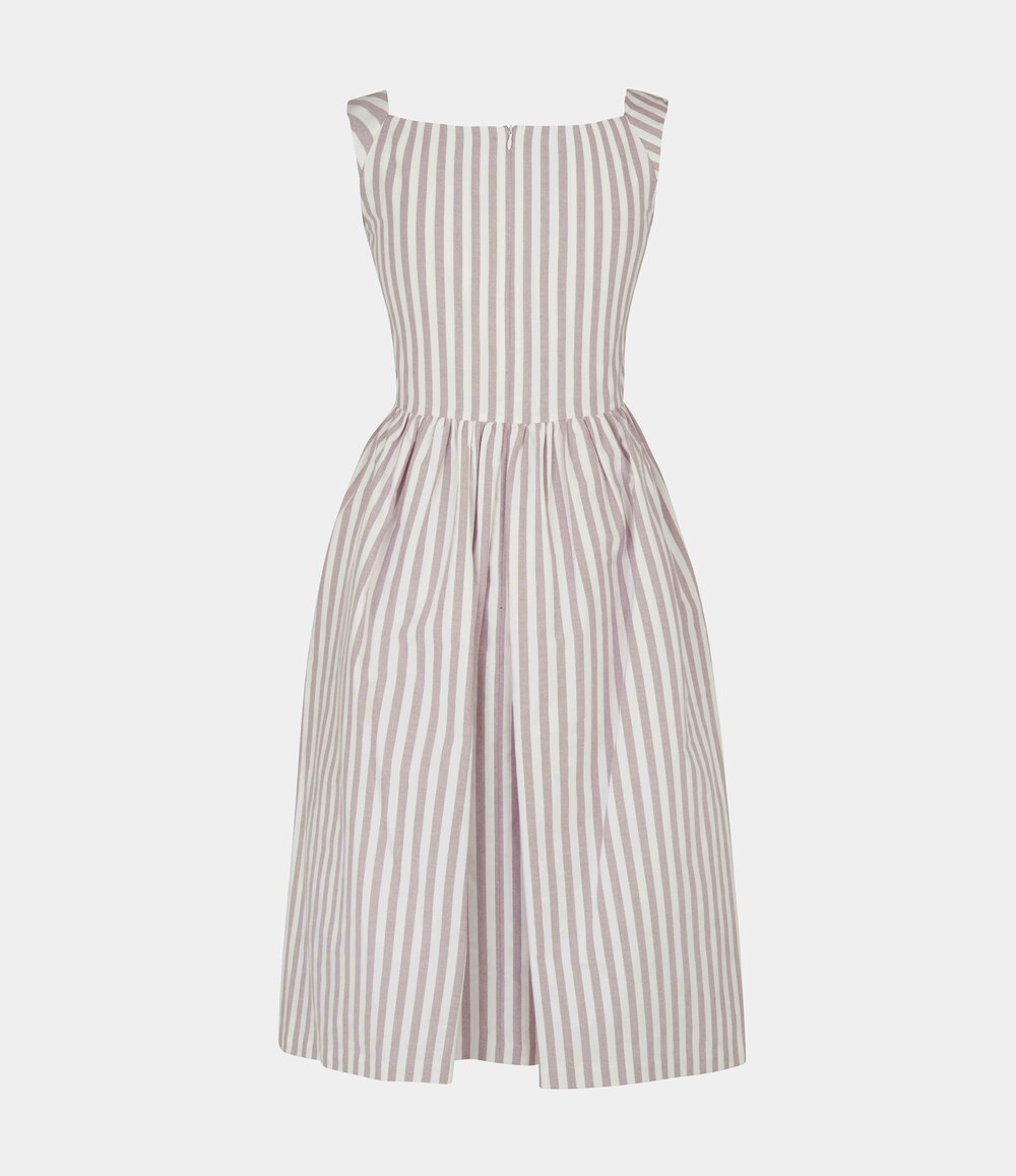 Vivienne Westwood Sunday Dress in Burgundy Stripe, view 3