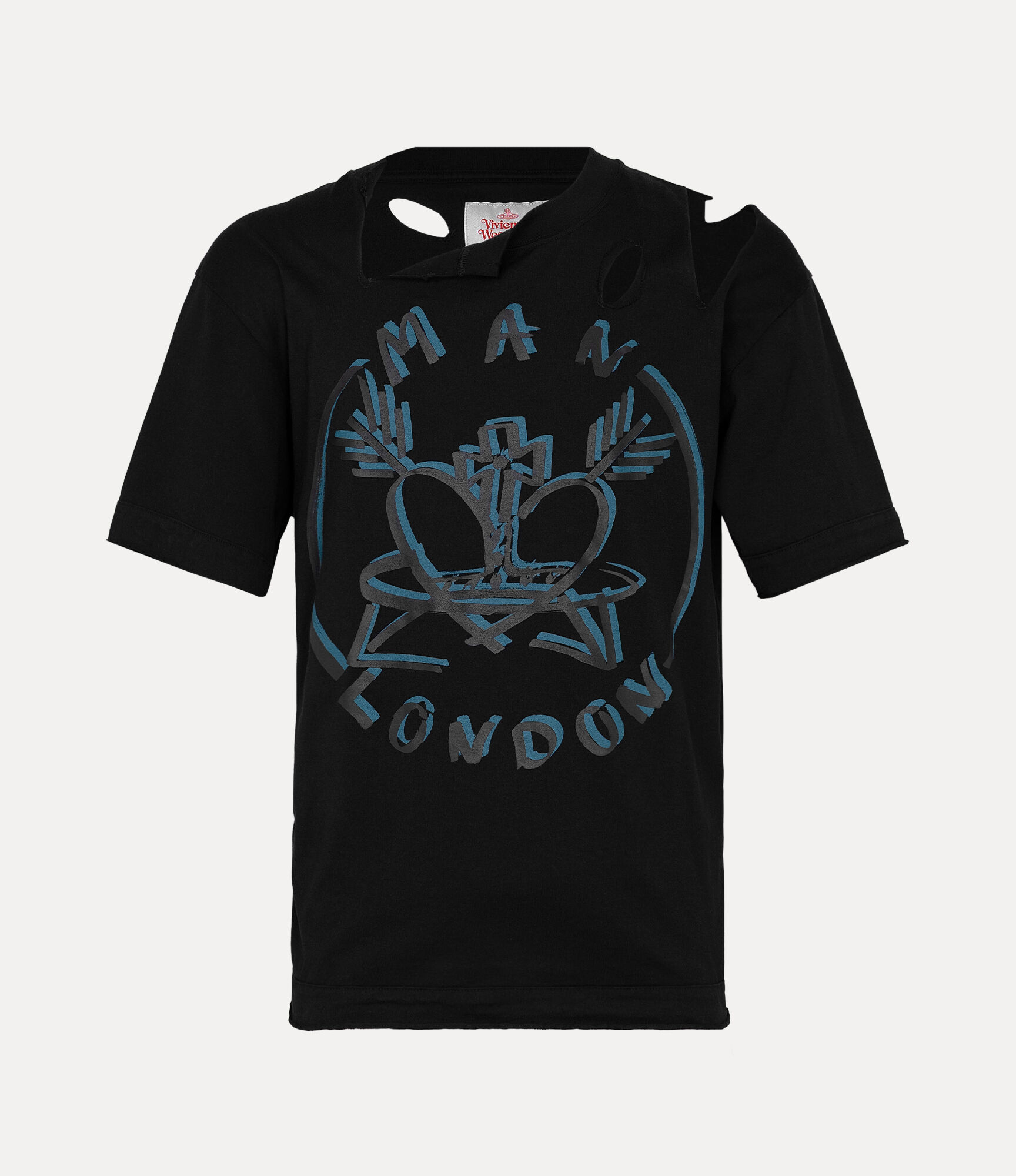 Arrows Heart Slash T-shirt in BLACK | Vivienne Westwood®