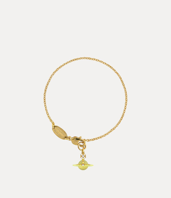 Vivienne Westwood Petite Original Orb Bracelet In Gold-yellow-transparent-yellow-enamel-pale-yellow